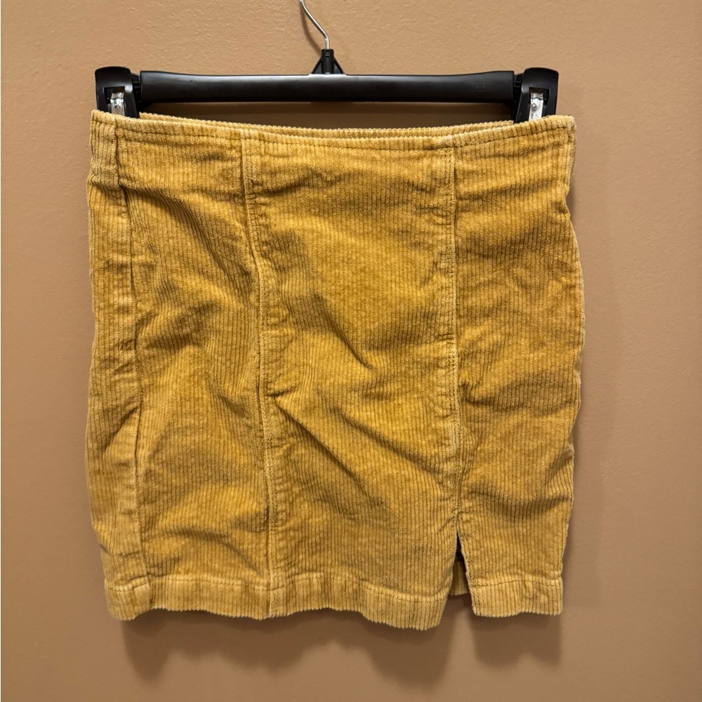 PacSun Mustard Corduroy Mini Skirt